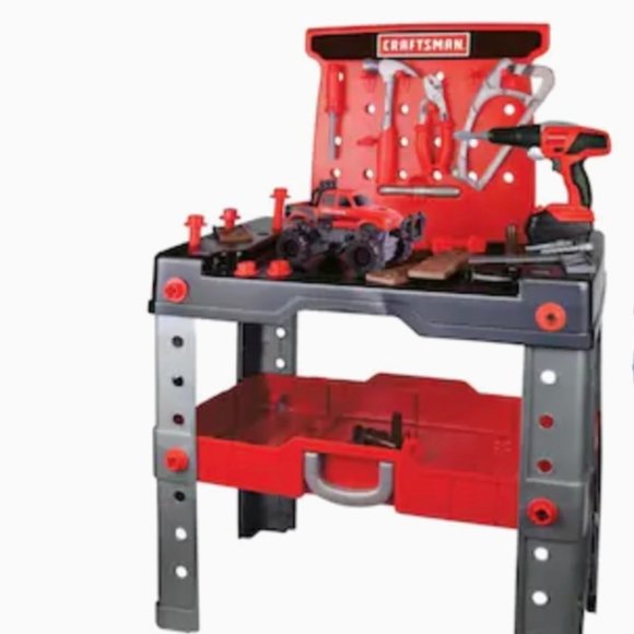 Toy Work Bench & Tool Set new My First Craftsman 54 pieces ages 3+ power drill - Picture 2 of 2